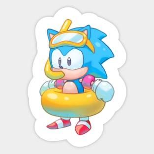 Sonic goes Swimming T-Shirt Sticker